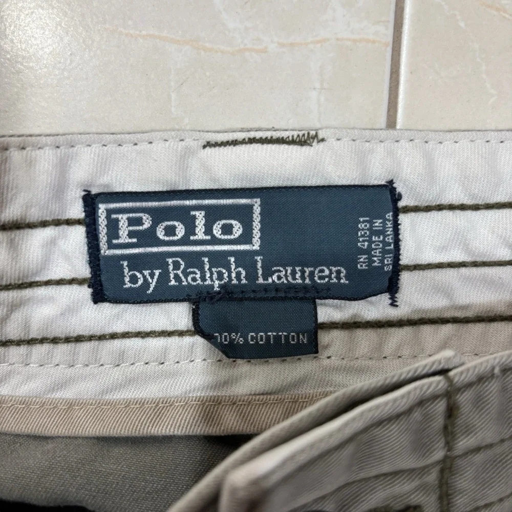 Vintage Polo Ralph Lauren Cargo Shorts Men's 42 Gray Baggy Military Y2K 90s